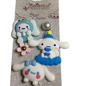 Princess Accessories Blue and White Shoe Charms 5pcs